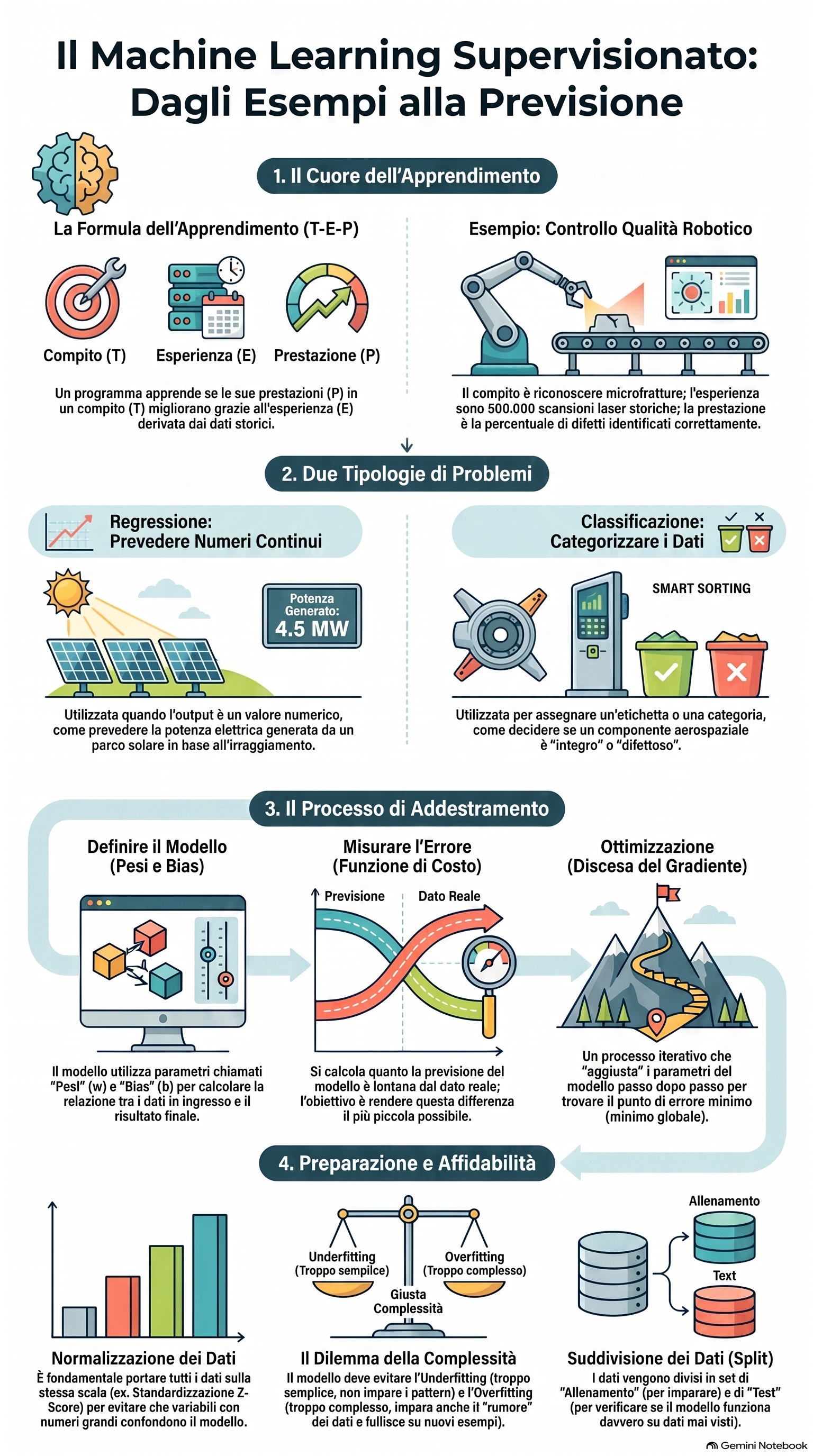 Infografica: Guida visuale al Machine Learning Supervisionato